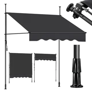 Sekey Klemmmarkise 300 x 212-310 cm grau