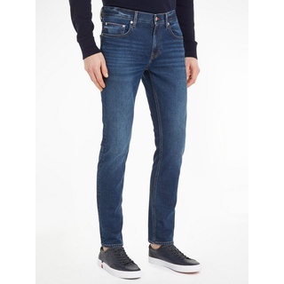 Tommy Hilfiger Straight-Jeans STRAIGHT DENTON STR CHARLES BLUE mit Tommy Hilfiger Leder-Batch am hinteren Bundabschluss blau 33