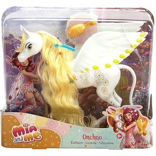 Simba 109480093 - Mia and Me Einhorn Onchao, mit beweglichen Flügeln, Haarclips, Bürste zum Frisieren, Spielpferd, Pony, Centopia, ab 3 Jahren, Rosa