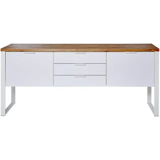 Jahnke Sideboard 180 x 76,2 x 39,5 cm Braun / Weiß