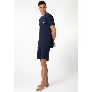 Fila Schlafanzug MAN JERSEY PYJAMAS (2 tlg) Hose mit elastischem Logobund und Kurzarmshirt blau M (48/50)