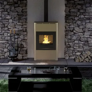 HS Flamingo Aquaflam 25 Automatic Wasserführender Kaminofen Creme