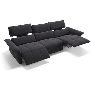 Bigsofa ADRIA 3-Sitzer Stoff Sofa - grau