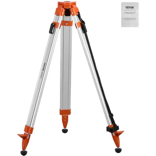 Vevor Laser-Wasserwaagen-Stativ, 5/8"-11-Gewindehalterung, 16,53-65,55 Zoll Höhenverstellung, robustes Vermessungs-Stativ für Bau-Laser-Wasserwaagen-Scanner, einziehbare Beine, rutschfeste Füße, professionell