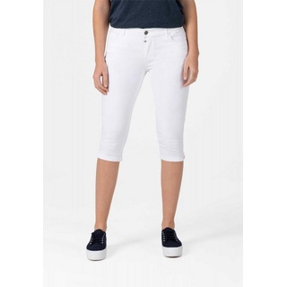 TIMEZONE Jeansshorts Capri Denim Jeans Shorts Kurze Bermuda Tight AleenaTZ 3/4 5548 in Weiß weiß 26WARIZONAS