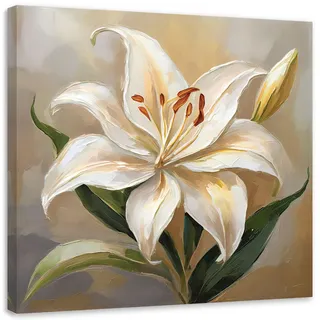 Feeby Leinwandbild, Beige, Textil, Baum/Pflanze/Natur, Rechteckig, 60x60 cm, Bilder und Zubehör, Wandbilder, Leinwandbilder