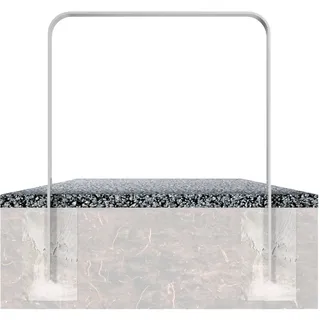 Schake Flachstahlbügel 80x12mm, in gebogener Ausführung Breite: 1000mm Gesamthöhe:1200 mm ohne Querholm feuerverzinkt