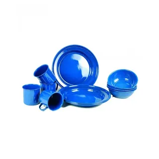 Mil-Tec Western Essgeschirr-Set Emaille 12-teilig blau