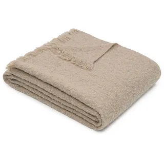 s.Oliver Boucle Decke Kuscheldecke 140 x 210 cm Beige