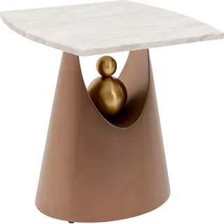 KARE DESIGN Beistelltisch Geraldo 71636 Stein, Marmor, Granit Weiß 50 x cm