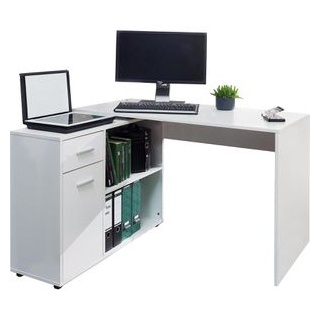 Wohnling Schreibtischkombination WL5.305, mit Sideboard, weiß