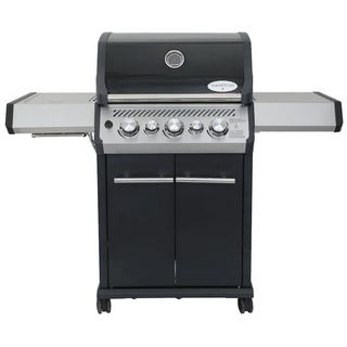 PROREGAL® Gasgrill Gasgrill S-318 Schwarz mit 3 Hauptbrenner + 3-teiliges Zubehörpaket