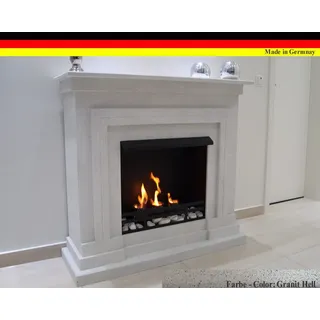 GELKAMIN ETHANOLKAMIN KAMIN CAMINETTO FIREPLACE MODELL BERLIN Granit hell