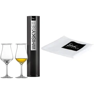 EISCH Malt-Whisky-Set Jeunesse in Geschenkröhre mit Glaspoliertuch, 25140900 514/900 + 30094202