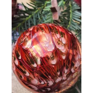 Christbaumkugel Shadie, orange-rot