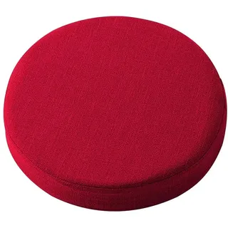 Dicke, runde Stuhlkissen, rund, waschbar, Stuhl-Sitzkissen für drinnen und draußen, Esszimmer, Terrasse, rutschfestes Stuhlkissen (40 x 40 x 3 cm, Rot)