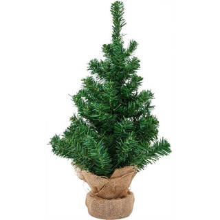 Trend Line Christbaumschmuck Mini Weihnachtsbaum im Jutesack 60 cm grün