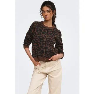 Only ONLALIVIA O-Neck Button Cardigan Braun L