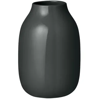 blomus Vase -COLORA- | Keramikvase für Blumen & Dekoration | Blumenvase Farbe Peat glänzend | Größe S