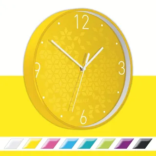 Leitz Wanduhr WOW 29,0 cm 9015-00-16 gelb