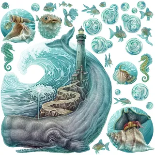WANDAUFKLEBER 130x149cm - Leuchtturm