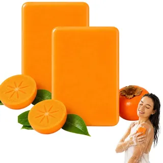 Kakira Seife, Kaki Seife Für ältere, Kernseife gegen Altersgeruch,2PC | Kaki Seife Kernseife mit Kakiextrakt, Persimmon Kernseife Natur gegen Körpergeruch, Neutralisiert geruchsbildende Substanzen