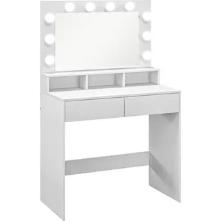 Homcom Schminktisch, Weiß, Holzwerkstoff, 40x135x80 cm, Schlafzimmer, Schminktische