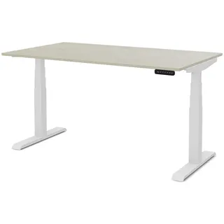 Assmann Electronic Kinderschreibtisch JUNIOR 140 x 80 cm Eiche massiv weiß/beige