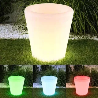 LED Blumentopf Ø38cm RGBW Beleuchtet Pflanzkübel Fernbedienung IP44 MasterLED