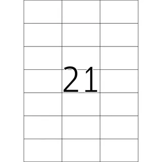 TOP STICK Universaletiketten 8708 Weiß 70 x 42,3 mm 100 Blatt 2100 St.