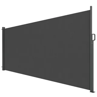 Outsunny Seitenmarkise 5 x 185 cm grau Aluminium