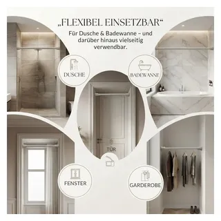 LikeKa Duschvorhangstange Gardinenstange ohne Bohren Klemmstange nickel matt gebürstet 90 cm