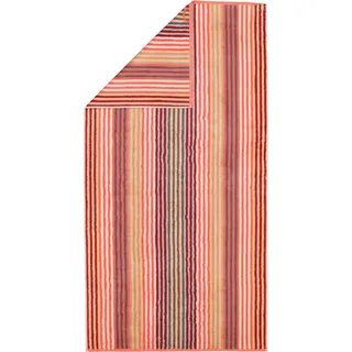 CAWÖ Unique Streifen 944 Duschtuch 70 x 140 cm koralle