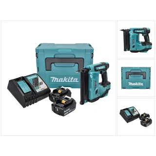 Makita DBN 500 RFJ Akku Stauchkopfnagler 18 V 15-50 mm + 2x Akku 3,0 Ah + Ladegerät