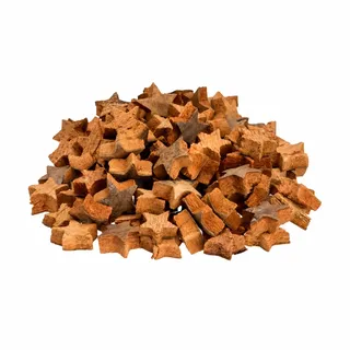 NaDeco Kokosstern Natur 3 cm, 100 Stück, Weihnachtsdeko aus Kokos | Aus der Schale der Kokosnuss geschnitten, je 3 cm von Spitze zu Spitze, mit sichtbarer Faserung im Material