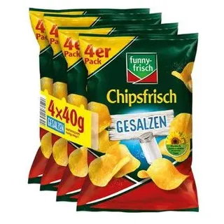 Funny-Frisch Chipsfrisch gesalzen, 4ST 160g