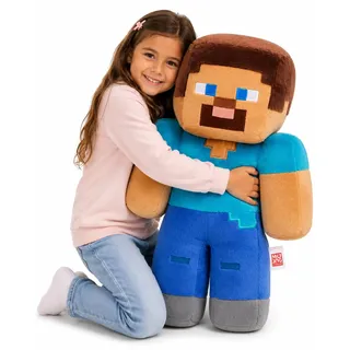 Große Auswahl an beliebten XXL-Kuscheltieren kompatibel mit Stitch, Sonic, Minions, Sesamstraße, Minecraft & mehr Original Lizenz 35-120cm (Steve 65cm)