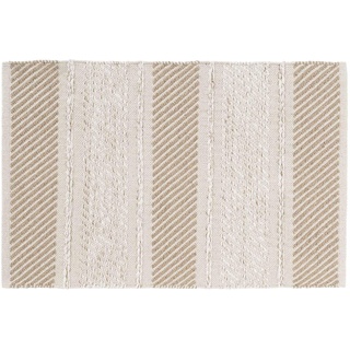 Douceur d'Intérieur Silves rechteckiger Teppich (60 x 90 cm), Natur, Baumwolle/Polyester, Verzierungen und Metallfäden