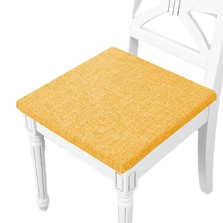 DG Catiee Stuhl-Sitzkissen, quadratisch, für Esszimmerstühle, rutschfestes Stuhlkissen, dickes Sesselkissen, für Zuhause, Büro, Sofa, Garten (50 x 50 x 2 cm, Gelb)