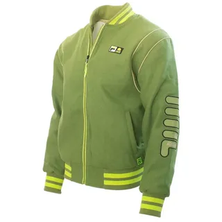 Fila Collegejacke Fila Herren College Jacke VR46 Riders Academy Varsity Jacke stylisch (1-St) kontrastfarbene Nähte grün