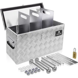 CARGO VA Intelligent Vehicle Accessories CargoVA Deichselbox Gr. XL, aus Aluminium Riffelblech, Liter, mit Schloss, spritzwassergeschützt, x x 36cm