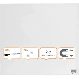 NOBO Glas-Whiteboard 450 x 450 mm Weiß