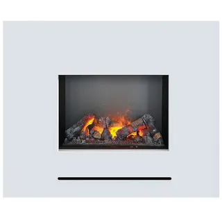 GLOW FIRE Elektrokamin Glow Fire Lessing Elektrokamin, Wasserdampfkamin mit 3D Feuer und optionaler Steinrückwand