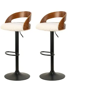 Möbel Kraft Barhocker 2er-Set 46 x 101 cm Weiß
