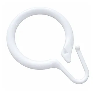rewagi Duschvorhangringe Duschvorhangring Ø 35 mm - Kunststoff- Farbe: weiss, schwarz, Gardinen, Vorhänge, Gardinenstangen, Seitenschals, Innenlaufsysteme, (10-St), Verkaufseinheit: 10, 30, 50, 100 Stück weiß