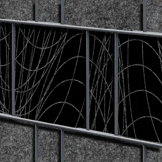 Florenz Wave Einzelstreifen - Dekor Design Vlies Zaun