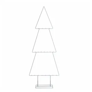 Spetebo Weihnachtskugelständer Deko Metall - 111 cm - Tannenbaum zum Aufstellen, mit 3 Ebenen um Weihnachtsschmuck zu befestigen weiß