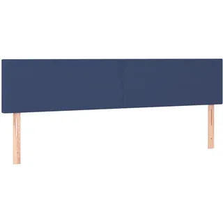 vidaXL Kopfteil, Bettkopfteil mit Holzbeinen, Höhenverstellbar Polsterkopfteil für Bett, Betthaupt Bettzubehör Schlafzimmer, Blau 200x5x78/88 cm Stoff