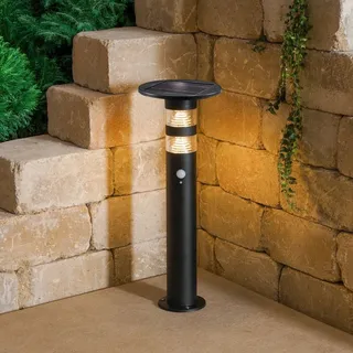 esotec Solarleuchte Metall 55,5 cm inkl. Bewegungsmelder schwarz