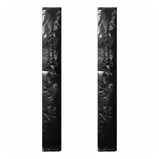 vidaXL Abdeckung 2 Stk. Polyethylen 250 cm Schwarz